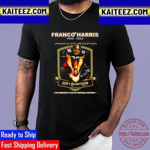 Official franco Harris 1950-2022 #32 Thank You For The Memories Signature  T-shirt - 2020 Trending Tees