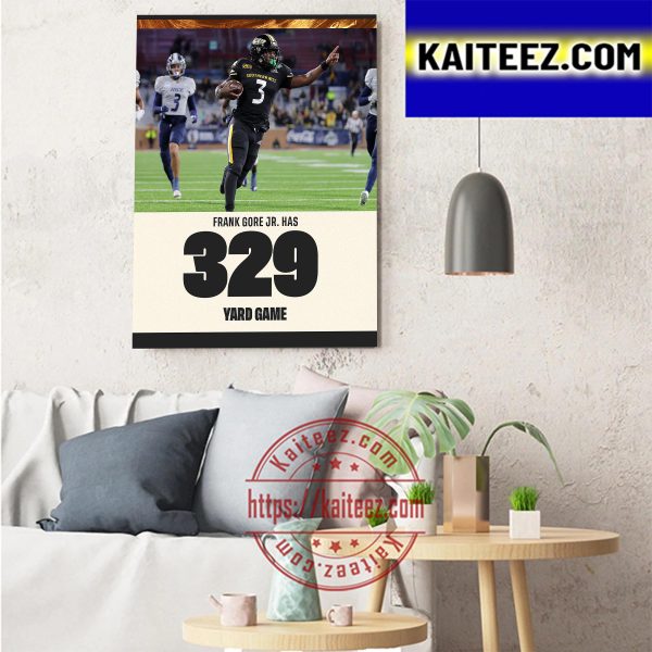 Frank Gore Jr Has 329 Yard Game With Southern Miss Football Art Decor Poster Canvas