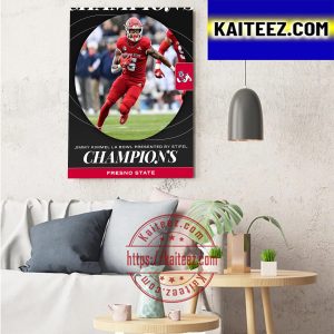 Fresno State Football Are Champions 2022 Jimmy Kimmel LA Bowl Presented By Stifel Champions Art Decor Poster Canvas