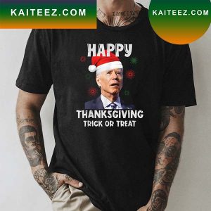 Funny Joe Biden Santa Hat Merry Thanksgiving Christmas Classic T-Shirt