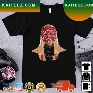 George Kittle San Francisco Luchador Mask Portrait Signature T-Shirt