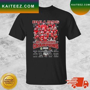 Georgia Bulldogs Football 2022 Sec Conference Champions Signatures T-shirt