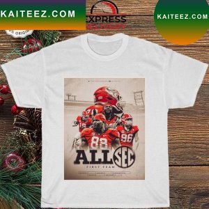 Georgia Bulldogs Football All Sec Dawgs first team 2022 T-shirt