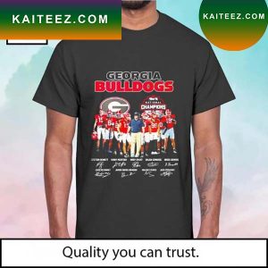 Georgia Bulldogs National Champions 2022 signatures new T-shirt