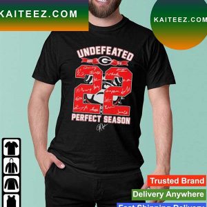 Georgia Bulldogs Undefeated 2022 Perfect Season Signatures T-shirt