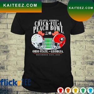 Georgia Bulldogs vs. Ohio State Buckeyes Chick-Fil-A Peach Bowl Matchup Old School T-shirt