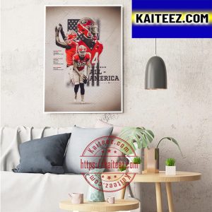 Georgia Football 2022 Freshman All America Art Decor Poster Canvas