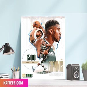 Giannis Antetokounmpo Milwaukee Bucks 15K Points Career And Counting Canvas Home Decor