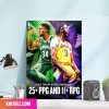 Giannis Antetokounmpo x LeBron James Lakers v Bucks NBA Poster