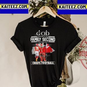 God First Family Second Then Chiefs Football Vintage T-Shirt