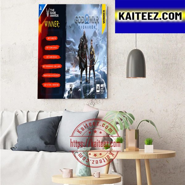 God Of War Ragnarok Winner 6 Awards At The Game Awards Art Decor Poster Canvas