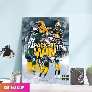 Green Bay Packers Win The Cold Never Bothered Us Anyway Go Pack Go Canvas-Poster Home Decorations
