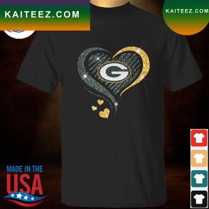 Green Bay Packers hearts diamond 2023 T-shirt