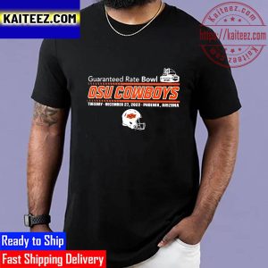 Guaranteed Rate Bowl 2022 Oklahoma State Football Helmet Vintage T-Shirt