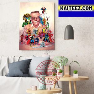 Happy Birthday 100th Stan Lee The Marvel Comics Legend Art Decor Poster Canvas