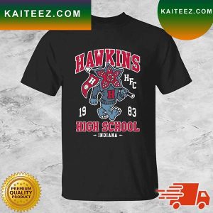 Hawkins High School Vintage Distressed Creepy Cute College Demogorgon Mascot T-shirt