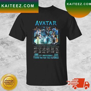 Hot Avatar The Way Of Water 13th Anniversary Thank You For The Memories 2009-2022 Signatures T-shirt