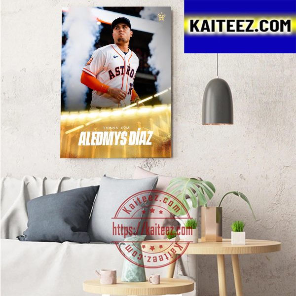 Houston Astros Thank You Aledmys Diaz Art Decor Poster Canvas