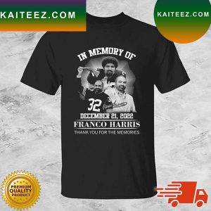 In Memory Of 2022 Franco Harris Thank You For The Memories Signature T-shirt