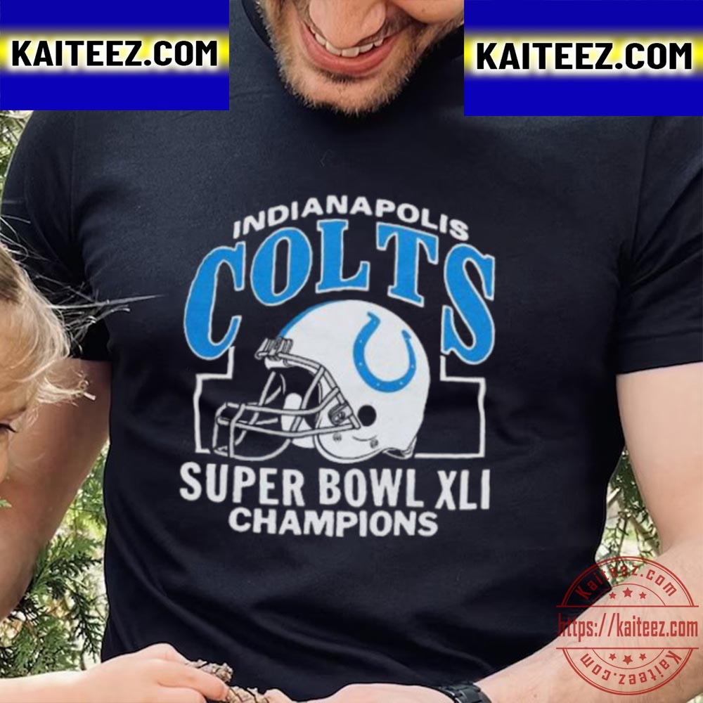 Indianapolis Colts Super Bowl XLI Champions Vintage T-Shirt - Kaiteez