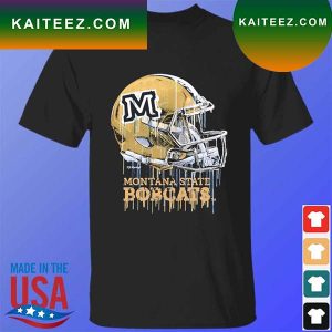 Infant navy Montana State Bobcats dripping helmet 2022 T-shirt
