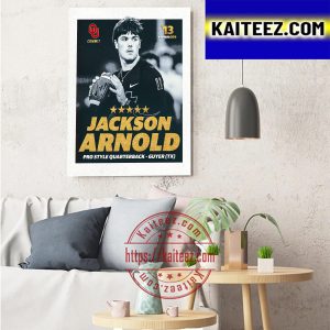 Jackson Arnold Oklahoma QB Commit And New 5 Star Art Decor Poster Canvas