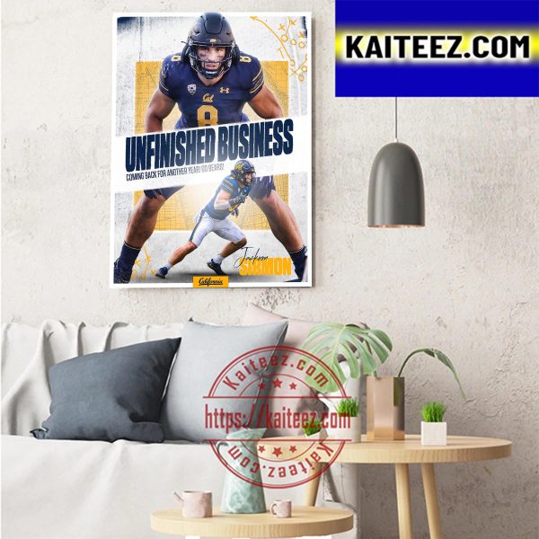 Jackson Sirmon Unfinished Business Coming Back For Another Year Go Bear Art Decor Poster Canvas