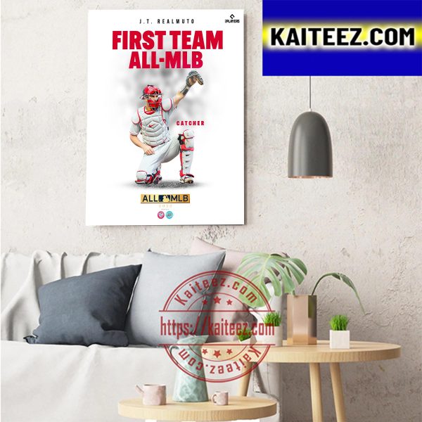 Jacob Realmuto 2022 All MLB First Team Catcher Philadelphia Phillies Art Decor Poster Canvas