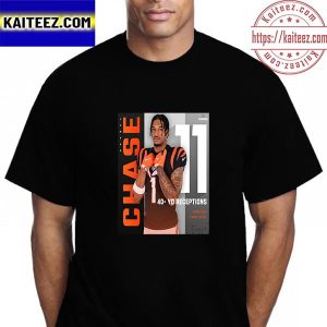 Jamarr Chase 40+ YD Receptions Cincinnati Bengals NFL Vintage T-Shirt