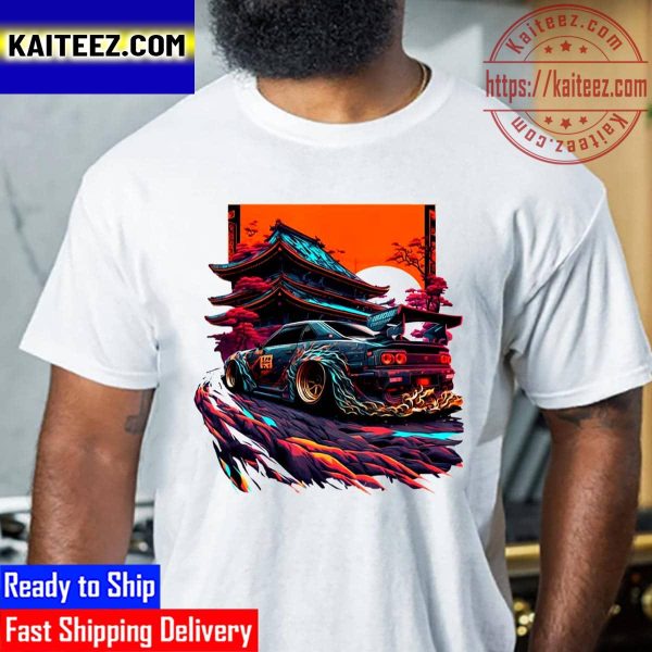 Japanese Retro Car Racing Drifting Art JDM Legend Tuning Vintage T-Shirt