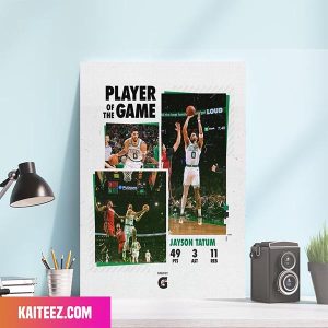 Jayson Tatum Boston Celtics Player Of The Game Poster
