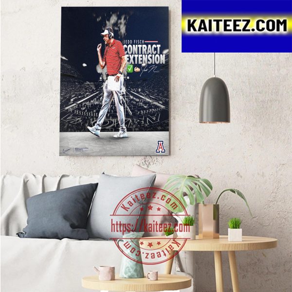 Jedd Fisch Contract Extension Arizona Football Art Decor Poster Canvas
