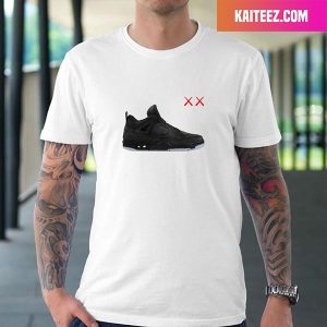 Jordan 4 x Kaws In Black Active T-Shirt