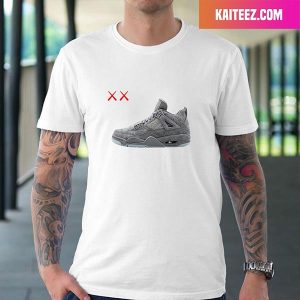 Jordan 4 x Kaws In Grey Active T-Shirt