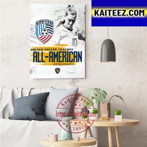 Jordan Brewster United Soccer Coaches All American With WVU Womens Soccer Art Decor Poster Canvas