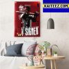 Keyshawn Campbell Signed Troy Trojans Football Art Decor Poster Canvas