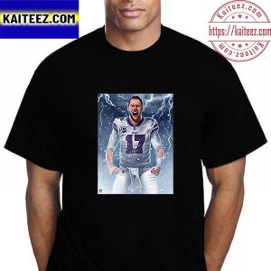 Josh Allen 17 Play In The Snow Buffalo Bills NFL Vintage T-Shirt