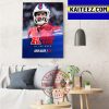 Josh Allen 17 Play In The Snow Buffalo Bills NFL Art Decor Poster Canvas