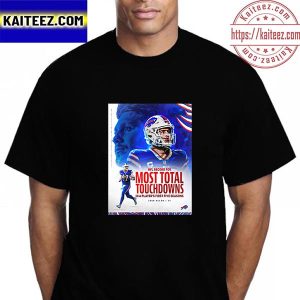 Josh Allen Record For Most Total Touchdowns In A Player First Five Seasons With Buffalo Bills Vintage T-Shirt