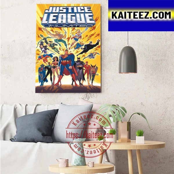 Justice League Unlimited Official Poster Art Decor Poster Canvas