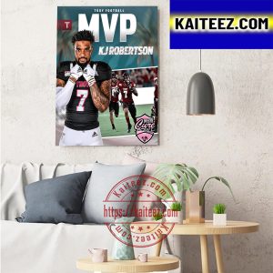KJ Robertson MVP In 2022 Duluth Trading Cure Bowl Orlando With Troy Trojans Football Art Decor Poster Canvas