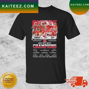 Kansas City Chiefs 2922 AFC West Champions Thank You For THe Memories Signatures T-shirt