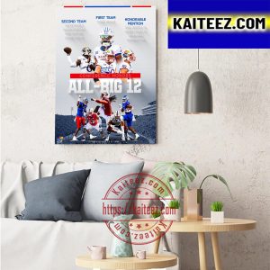 Kansas Football Conference Honors 2022 All Big 12 Jayhawks Art Decor Poster Canvas