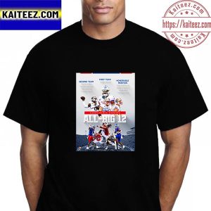 Kansas Football Conference Honors 2022 All Big 12 Jayhawks Vintage T-Shirt