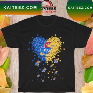 Kansas Jayhawks basketball hearts logo 2022 T-shirt