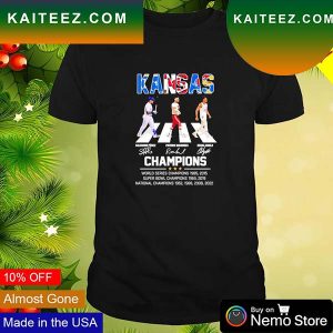 Kansas Salvador P?rez Patrick Mahomes and Ochai Agbaji champions on the road T-shirt