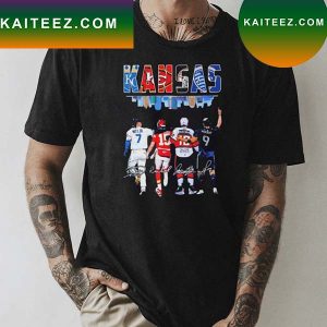 Kansas Skyline Sports Team Players Signatures T-Shirt