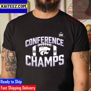 Kansas State Wildcats 2022 Big 12 Football Conference Champions Icon Bold Vintage T-Shirt