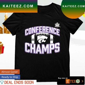 Kansas State Wildcats 2022 Big 12 Football Conference Champions T-shirt