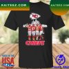 Kansas City Chiefs back 2 back 2022 afc west champions signatures T-shirt
